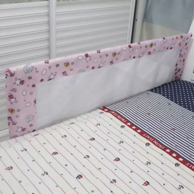 침대칸막이 침대안전가드 침대가이드 어른 114427, 1, 1.2米粉色网布+15CM高底座 （不锈钢7档）