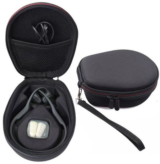 샥즈 오픈런 프로 2 파우치 스트랩 케이스 수납 S803 골전도 이어폰 하드케이스, A타입, 블랙