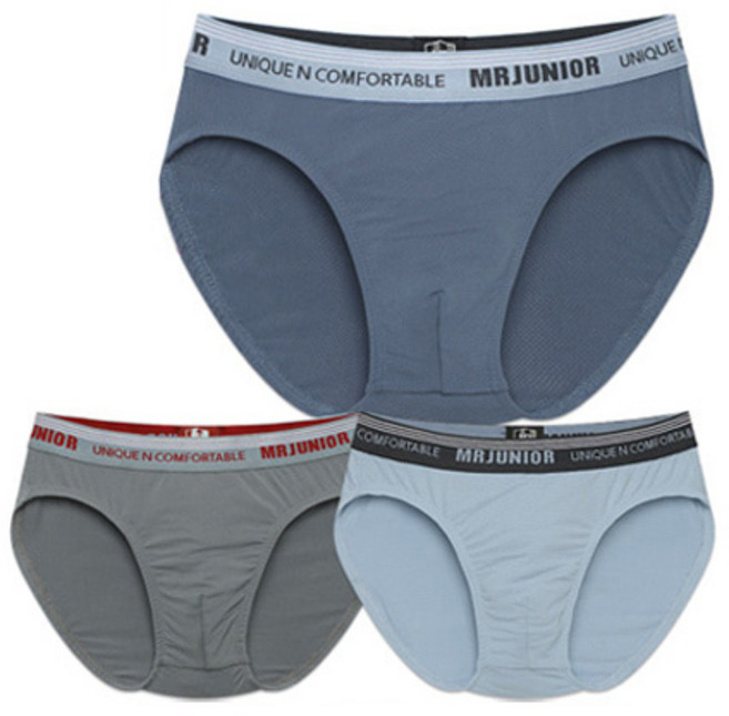 엠알주니어 남아용 빈티크 브리프 학생 삼각 팬티 3종 세트