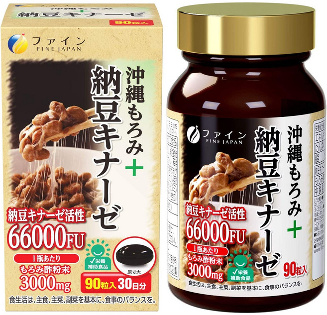 brand 일본낫토키나제 낫또 나토 모로미배합 파인재팬, 90정, 1개