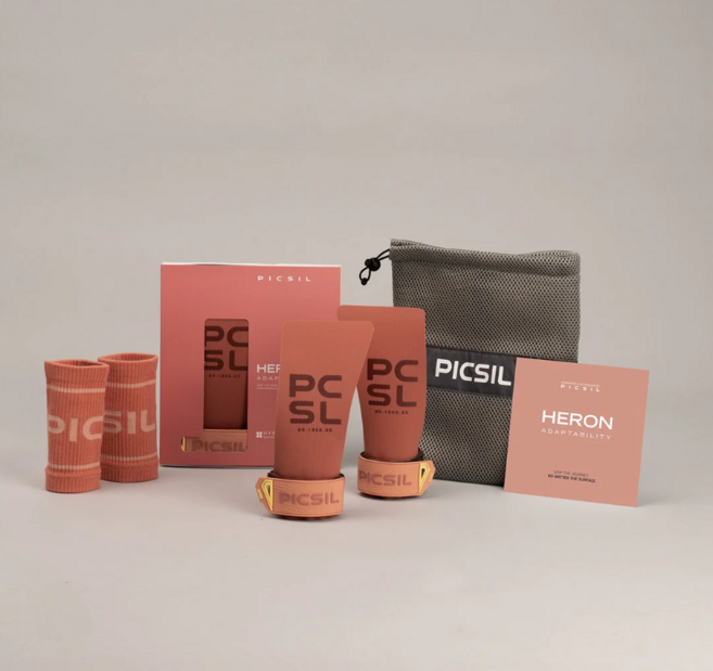 [픽실 공식]헤론 그립 크로스핏 무탄마 탄마 하이브리드 손목보호대 증정 명품 풀업 턱걸이, 1개, 레드 브라운