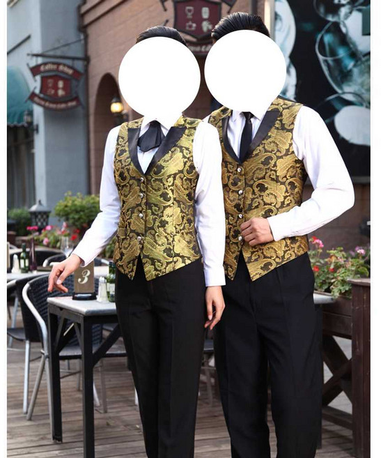 서빙조끼 홀서빙 바텐더 의류 카지노 딜러 조끼 호텔
