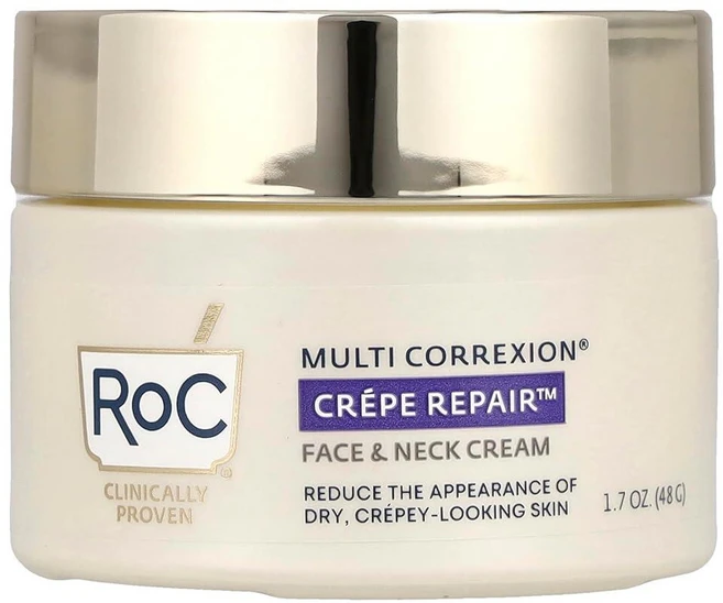 Roc Multi Correxion Crepe Repair 페이스 & 넥 크림 48g(1.7온스), RoC Multi Correxion®, Crepe R, 1개, 48g - 쿠팡