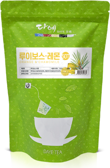 [본사직영] 다예 맛있는 루이보스 레몬차 생분해 삼각티백, 15개, 50개입, 1g