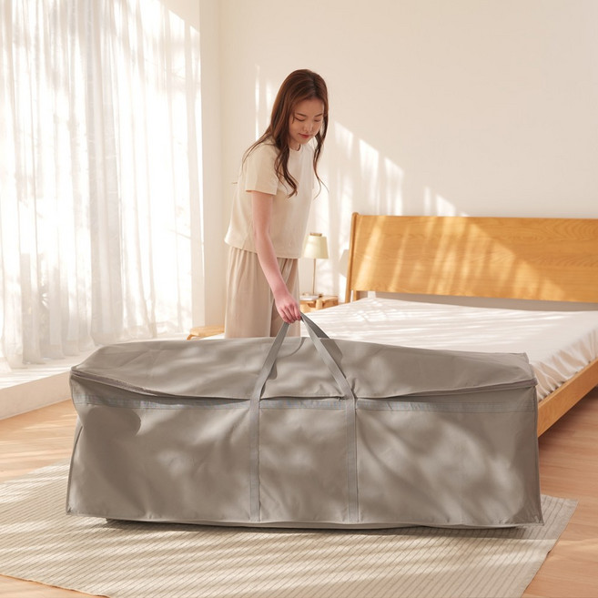 프리미엄 메모리폼 매트리스 토퍼 보관가방 슈퍼싱글 퀸 SS Q, 그레이 슈퍼싱글