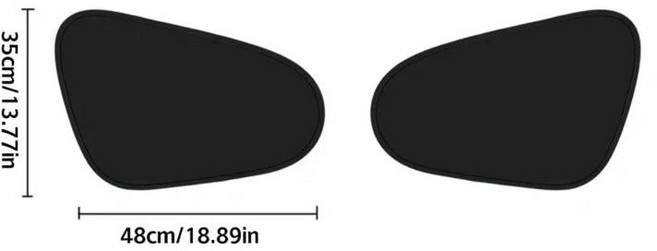 차량 햇빛 가리개 자동차 차양 UV 보호 정전기 흡착 접이식 자동 사이드 윈도우 바이저 용 창 필름, 2pcs front window