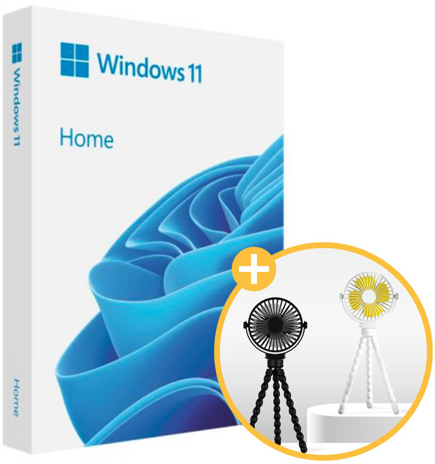 마이크로소프트 Windows 11 Home FPP ( 윈도우 11 정품키 / 설치 USB ) 미니 선풍기 증정