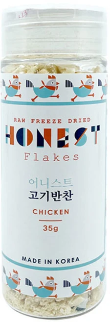 Honest 반려동물 동결건조 고기반찬 간식, 1개, 35g, 닭가슴살 - 쿠팡