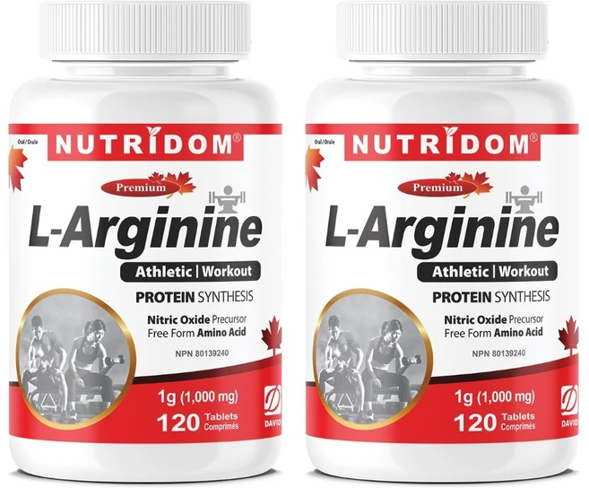 뉴트리돔 캐나다 L-아르기닌 L-Arginine 1000mg 120타블렛, 2개, 120정 - 쿠팡