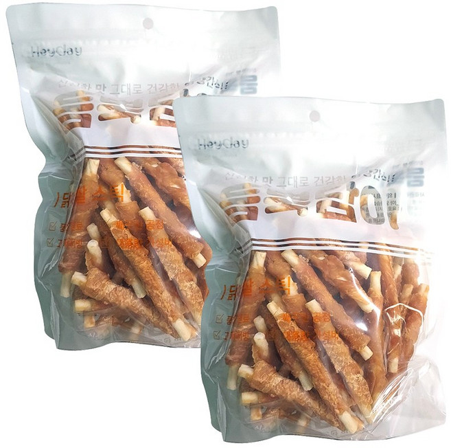 헤이데이 듬뿍담아 닭가슴살 육포간식, 2개, 800g, 닭가슴살스틱