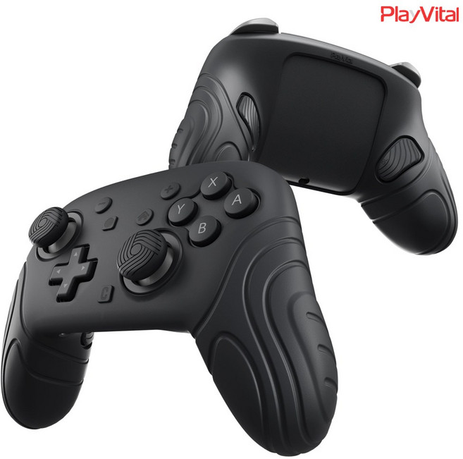 프로콘2 케이스 아이언쉘 스틱 백버튼 커버 세트 Playvital, 블랙(BADPTP001)