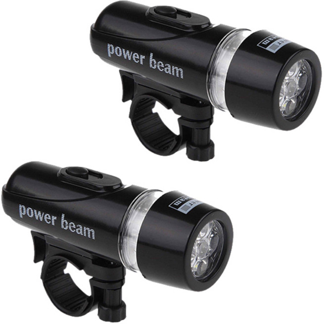 자전거 전조등 A타입, 2개, 블랙