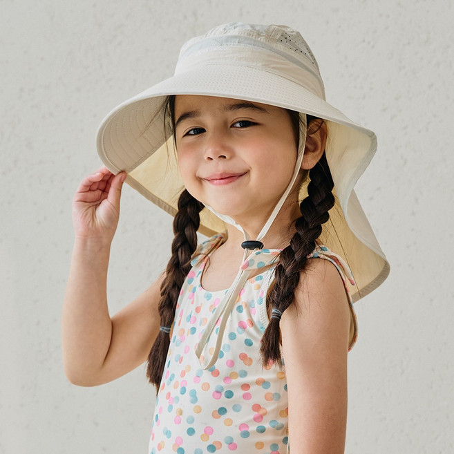 스윔어바웃 UV 어린이 플랩캡 와이드 자외선 차단 물놀이모자