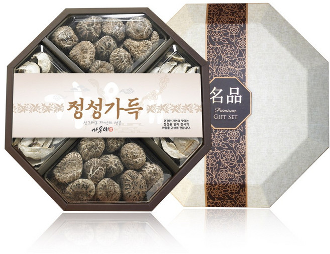 [가온애] 팔각지함 버섯 선물세트 1호, 1박스