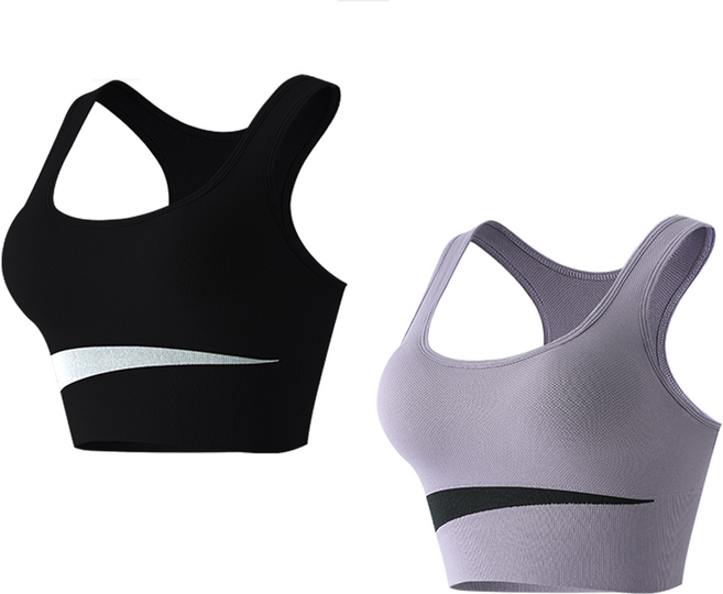 앤시오 심리스 스포츠 브라탑 2종세트 요가복
