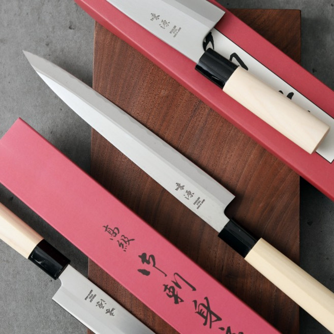 일본 니켄 사시미칼 데바 오로시 회칼 탈피 야나기바, 니켄 수정작, 5 데바 165mm