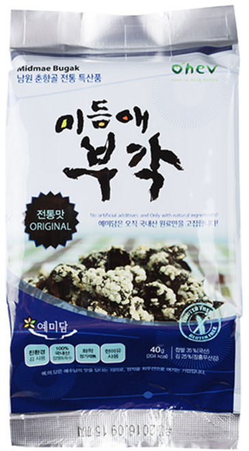 윤플러스 남원 무첨가 수제 전통맛 김부각 찹쌀김부각, 8개, 30g