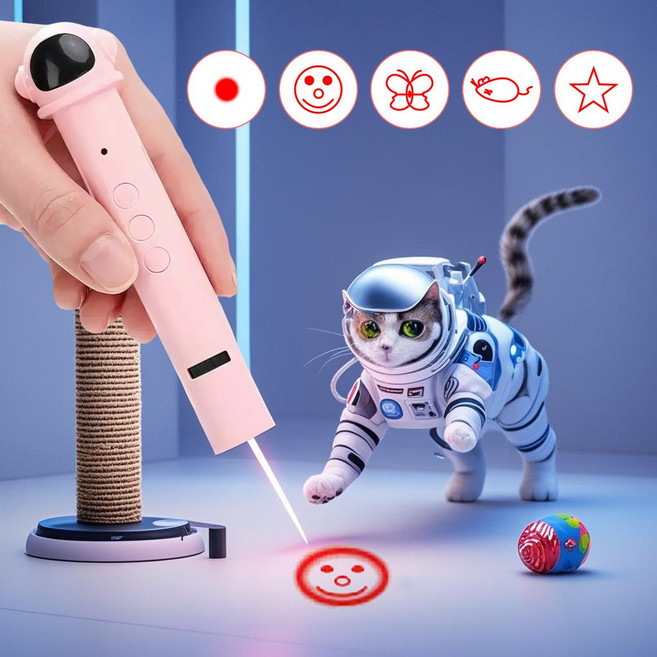 윈티크 애완용 도형 잡기 놀이 우주비행사 장난감, 1개, 핑크