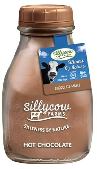 실리 카우 팜스 믹스 핫 초콜릿 메이플 479g Sillycow Farms Maple Hot Chocolate Mix | Rich Chocolate Delight | Glute, 1개