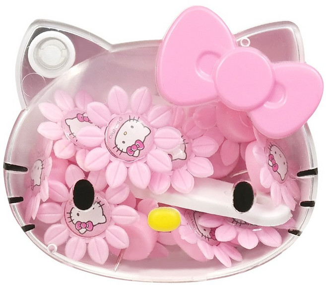 바이하츠 헬로키티 키티 얼굴 케이스 해바라기핀 12개입 HKFP, 1개