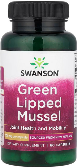 스완슨 초록입홍합 500 mg 60 캡슐, 60정, 6개