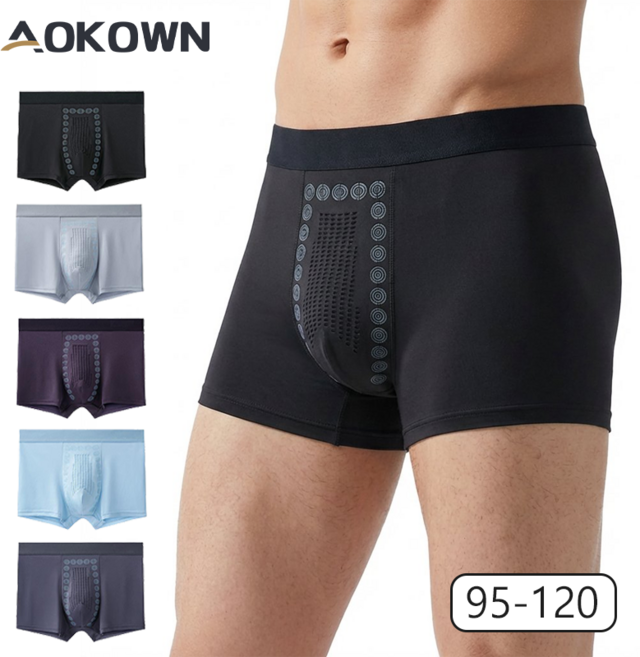 AOKOWN 남성팬티 마사지 자석 치료 남자 드로즈 팬티 5종 세트
