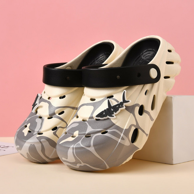 INSZEN 어린이 카모 클로그 논슬립 EVA 샌들 슬리퍼