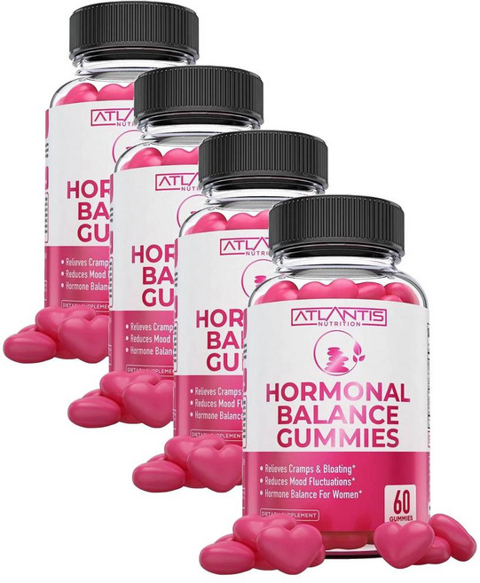 아틀란티스 뉴트리션 여성용 호르몬 밸런스 구미 Atlantis Nutrition Hormonal Balance Gummies, 4개