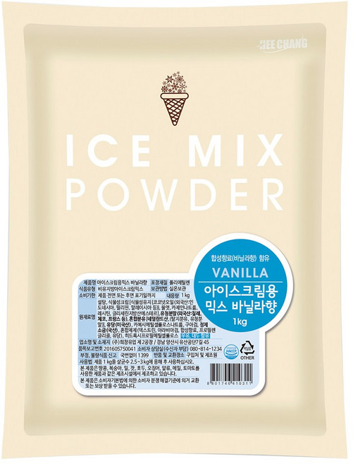 희창유업 아이스크림용 믹스 바닐라, 3개, 1kg