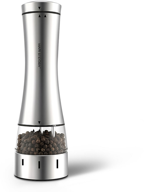 마리슈타이거 프라임 전동 스테인레스 페퍼밀 소금 후추 그라인더, 1개