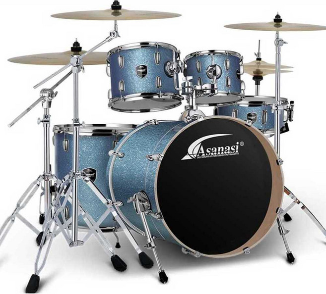 초보자 드럼 세트 악기 밴드 심벌 연습용 초보자, 1개, BF301 브러시드 블루 4심벌