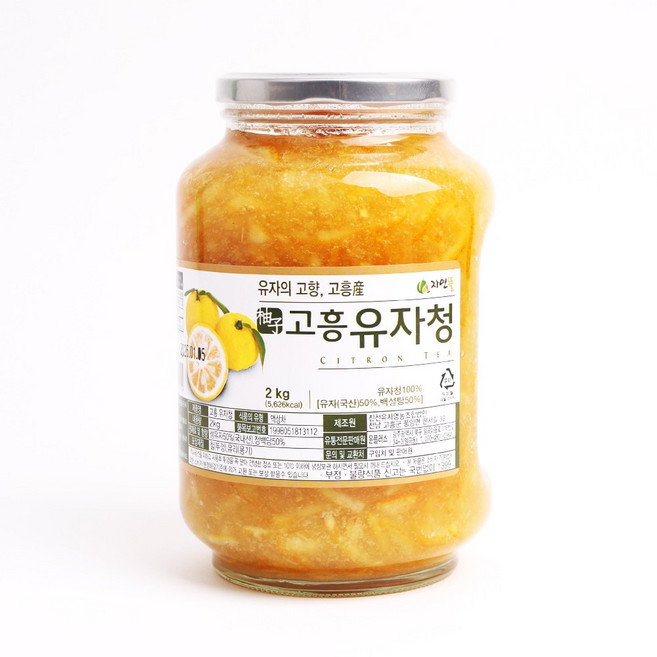 [윤플러스] 고흥 유자로 만든 자연뜰 유자차 유자청, 2kg, 1개입, 1개