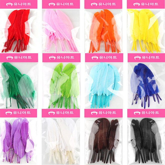 유니아트 1500 미니새깃털 색상 택1 만들기재료, 갈색, 1개