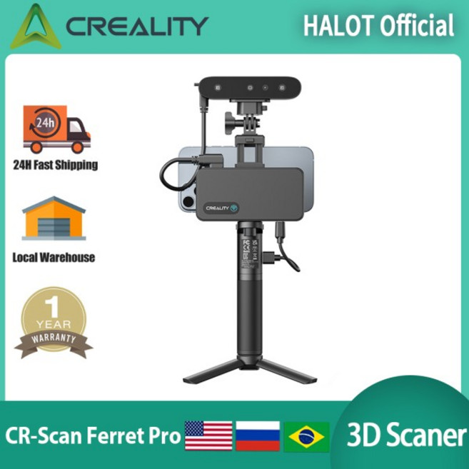 Creality CR-Scan Ferret Pro 3D 스캐너 휴대용 손떨림 방지 추적 WiFi6 24비트 풀 컬러 무선 스캐닝 0.1m, 01 빠른, 01 other