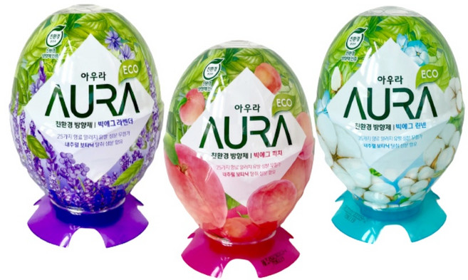 아우라 ECO 친환경 빅에그 방향제 440ml 3종 세트 (피치+라벤더+린넨), 1개