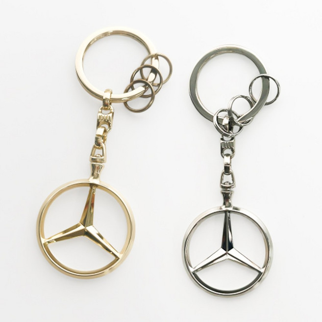 벤츠 스타 로고 브뤼셀 키링 순정 컬렉션 악세사리 실버 골드, 브뤼셀 키링 / 실버