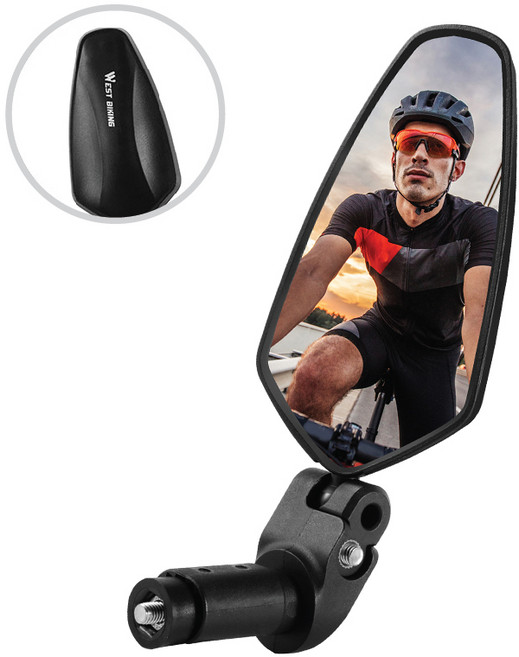시그니처베이지 웨스트바이킹 로드 자전거 거울 후사경 사이드 백 미러 YPZ031, A. 숏 장착형, 1개