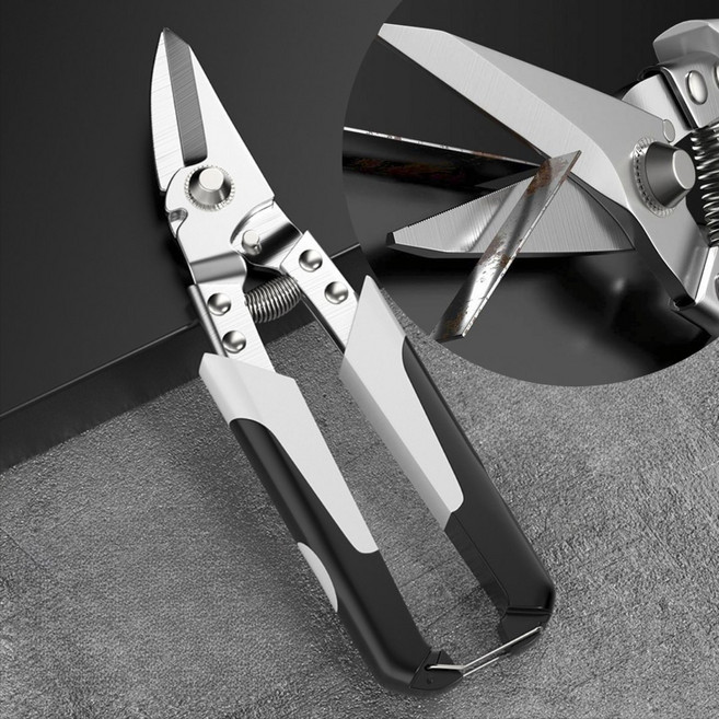 레오큐 만능 철판 공구 금속 절단 가위, 1개