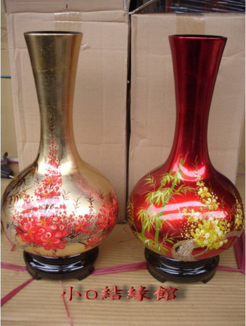 小o結緣館 仿古漆器花瓶 擺飾瓶