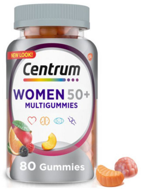 센트룸 여성용 50세 이상 멀티 비타민 구미 80정, 1개