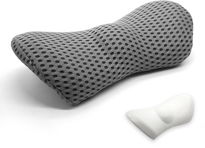 티지피 메모리폼 허리베개 메쉬 기능성 디스크 허리, 다크그레이