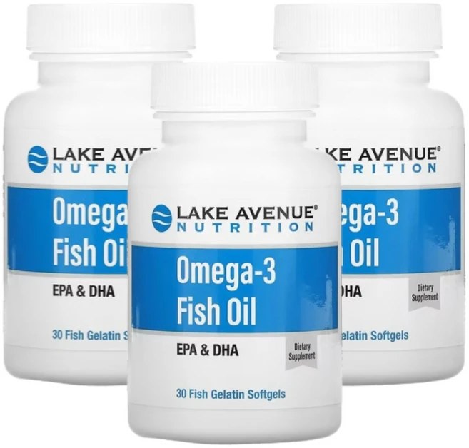 레이크 에비뉴 오메가3 피쉬 피시 오일 30정 3통 CHECKYOU - 쿠팡