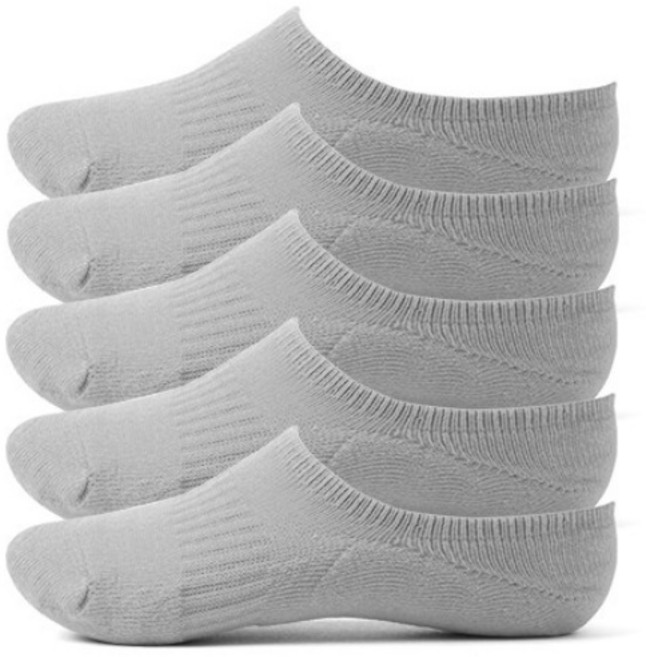 에코리즈 여성용 스포츠 쿠션 페이크삭스, 그레이, 5개