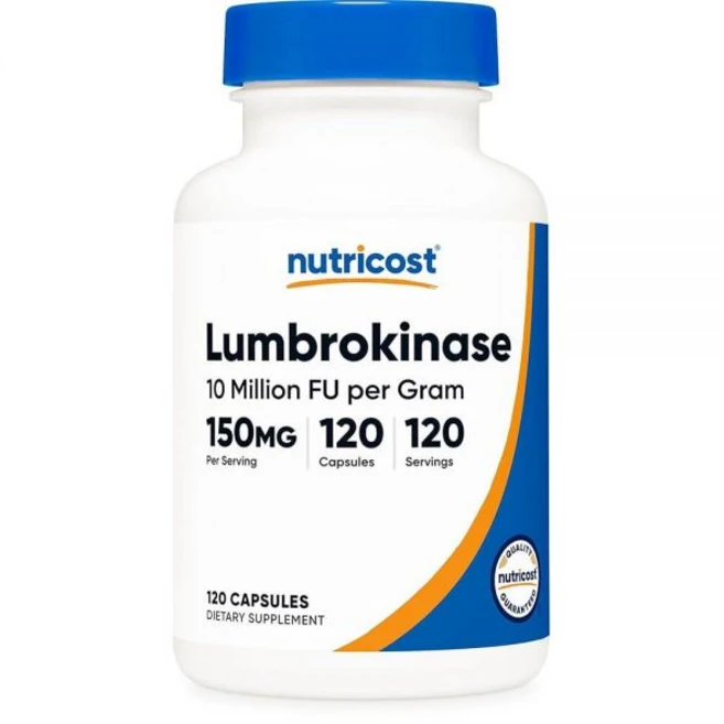 Nutricost Lumbrokinase 캡슐 150mg (120캡슐) - 글루텐 프리 GMO 프리 타사 테스트 완료, Nutricost Lumbrokinase 캡슐 150m, 1개 - 쿠팡