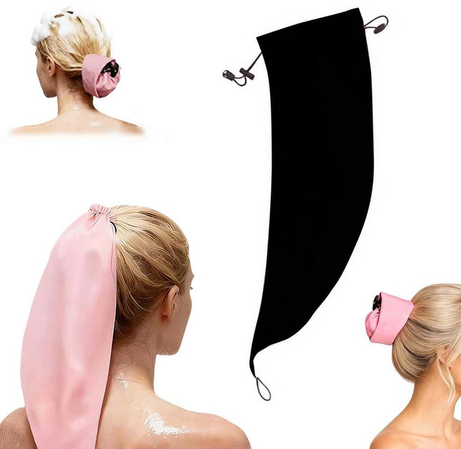 루베이 방수 샴푸캡 스타일링 보호 루트 세정 전용 샴푸 컨디셔너 십분 활용 살롱/이발소/미용실, 1개, 블랙