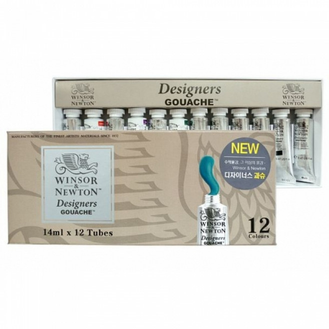 윈저앤뉴튼 디자이너스 과슈 14ml 12색, 단품, 단품
