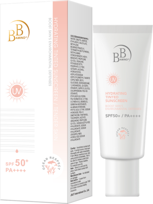 BB Amino 玻尿酸角鯊潤色防曬乳-柔膚, 1件, 35ml