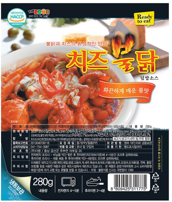 더빱 치즈불닭 덮밥소스, 3개, 280g