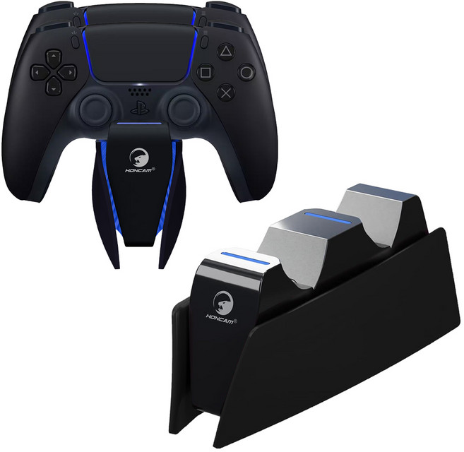 PS5 듀얼센스 충전거치대 충전기 정품호환형, 미드나이트블랙, 1개