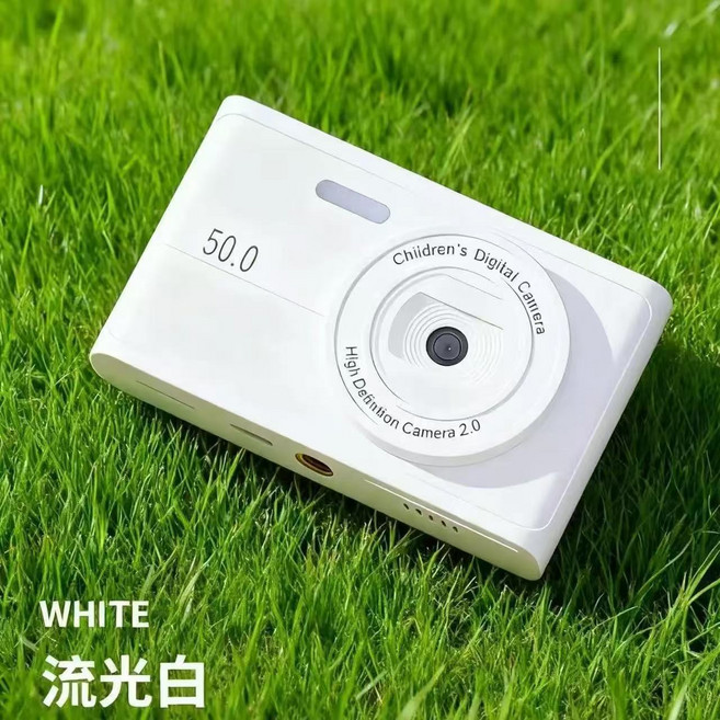 網紅同款 CCD數碼相機 一億像素 雙攝復古 便攜可愛, 1個, 經典白【錄像/游戲/濾鏡/雙攝】512G高速內存卡【可拍50萬張】贈禮包